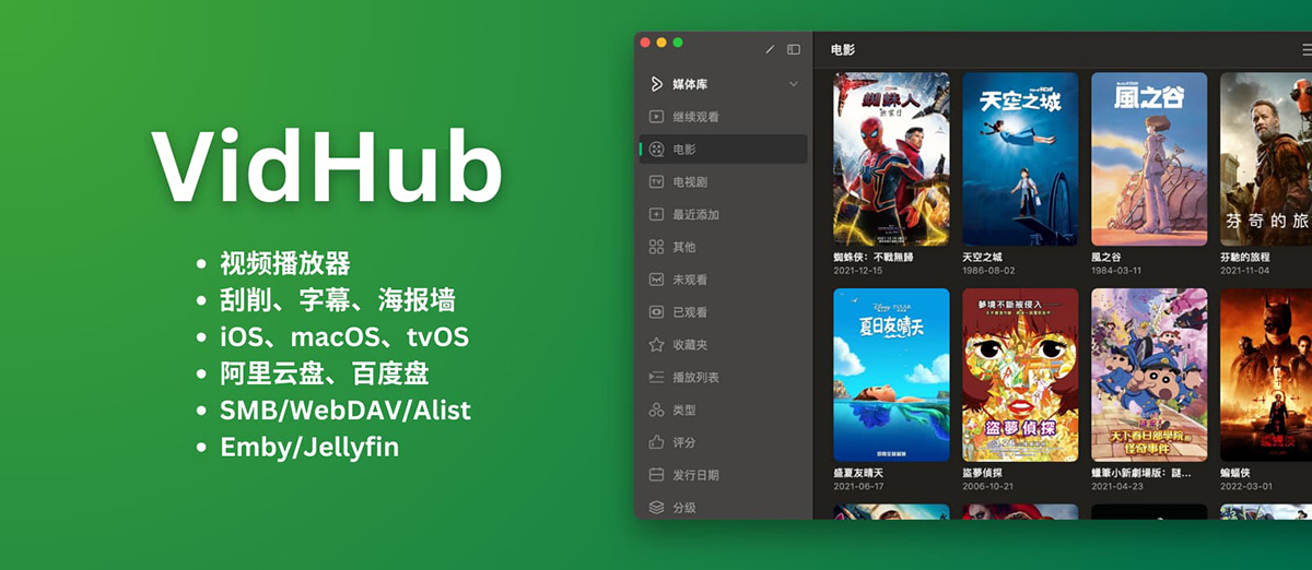 比 Infuse 更适合的全能播放神器 VidHub / 支持 iOS & macOS & tvOS
