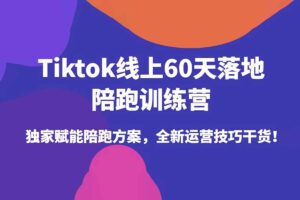 Tiktok线上60天落地陪跑训练营 奇迹出海